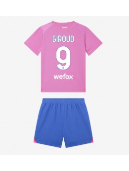 Otroški Nogometna dresi replika AC Milan Olivier Giroud #9 Tretji 2023-24 Kratek rokav (+ hlače)